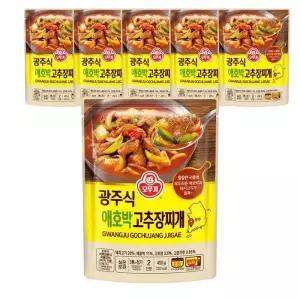 오뚜기 광주식 애호박 고추장찌개 450g X 6개 간편국