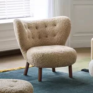 패브릭 양털 소파 북유럽 라운지 체어 인테리어 대기실 침실 안락의자 카페 침실