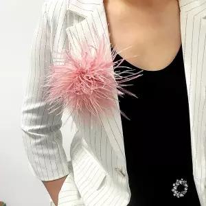 브로치 배지 옷핀 핀 코사지 빈티지 큰 자연 깃털 타조 머리 헤어 페스티벌 파티 원피스 모자 및 신발 장식