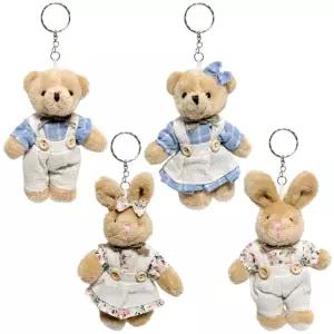 커플 토끼 곰돌이 키체인 2개 묶음/드로잉/초등/중등/고등/대학생/교사/강사/디자인/커？V/생일/선물/인형