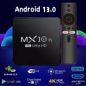셋톱박스 TV 박스 MX10 F1 안드로이드 13mali-G31 4K 2GB RAM 16GB eMMC 플래시 미디어 플레이어 음성