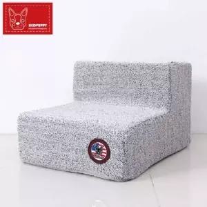 퓨터그레이 펫스텝 2단 레드퍼피 노르웨이 강아지쿠션