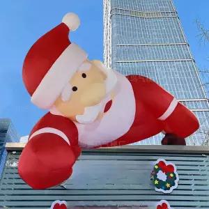 대형 산타인형 벽타는 야외 풍선 줄타는산타 눈사람 담장 장식품 인테리어 외벽 포토존 크리스