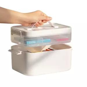 한눈에 보이는 대용량 손잡이상비약통 약보관함 생존가방 구급약품함