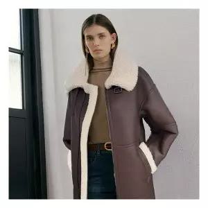 바니스뉴욕 25FW 호주산 양모 무스탕 롱코트