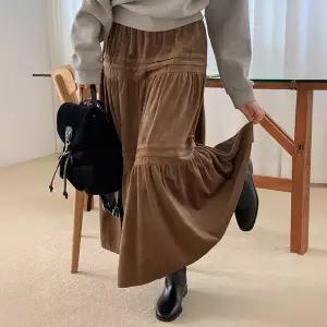 [코코블랑] 카메 밴딩 캉캉 롱 스커트