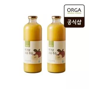 [올가] ORGA 무가당 유기농 사과주스 1000ml x 2개