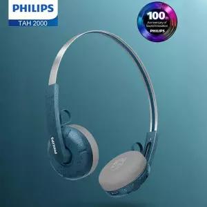 PHILIPS TAH2000 블루투스 헤드폰APP 포함 클래식 메탈 헤드밴드 링고 지능형 듀얼 연결 26시간 배터리 수