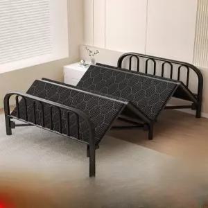 접이식침대프레임 철제 더블 폴딩 2인용 퀸 베드 1 침대프레임 철재 틈새 조립식 호텔