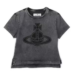 비비안웨스트우드 파리 오브 미니 로고 코튼 크루넥 반팔티 1G010015-J009R-P307