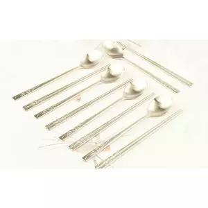 티타늄 수저 세트 해바라기 2인용/고급/국산/숟가락/젓가락/신혼/부부/커플/부모님/어르신/식기/손님용