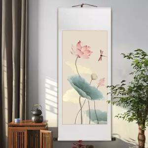 연꽃 잉어 그림 걸개 법당 벽화 장식 탱화 물고기 족자 인테리어