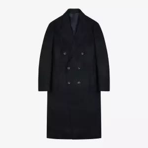 지이크 프리미엄 이태리 핸드메이드 FORTEX원단 피크드 블랙 더블코트PJH7030