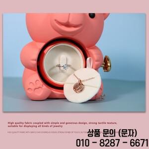 보존 장미 포옹 곰 꽃 반지 목걸이 정리함 선물 모양 상자 발렌타인 데이 생일