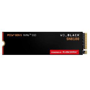 WD_Black SN8100 2TB NVMe SSD - PCIe 5.0x4, M.2 2280, 최대 14,900MB/s 읽기 속도, 11,000MB/s 쓰기 AI 리케이션, 게임 및 비디오 편집에 최적 WDS200T1X0M