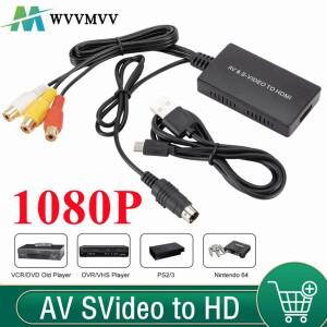 WvvMvv RCA AV SVIDEO-DVD HD TV STB 용 HDMI 호환 어댑터 PS2 720P 1080P S-VIDEO 비디오 컨버터와 가능