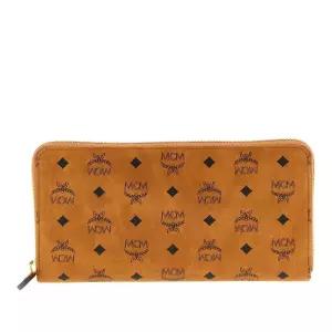 엠씨엠 아렌 로고 프린트 지퍼 가죽 지갑 MYLFSTA01 CO