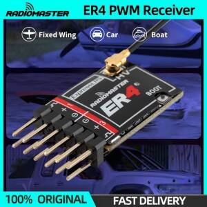 APC 라디오마스터 ER4 2.4Ghz ELRS PWM 리시버 4CH 10mw ExpressLRS RX RC FPV 소형 고정익 비행기 보트 카