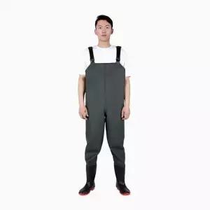 방수 전신 멜빵 작업복 웨이더 일체형 안전복 작업용 방수우의