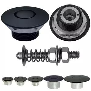 검은색 1.25인치 및 2인치 스터드 프로 스테인리스 미니 푸시 버튼 래치 후드 핀