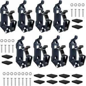 루프 랙용 Rtshook 8Pcs 삽 마운트 금속 고무 클램프 장착 브래킷 키트 트럭용 홀더 보트용 자동차