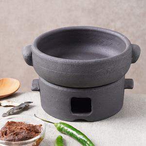 양머리 매트 전골 뚝배기 소 미니 된장 찌개 냄비