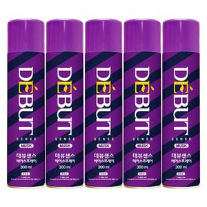데뷰 센스 헤어스프레이 무스크향 300ml x 5개 헤어 강력 셋팅 고정 스타일링 스프레이