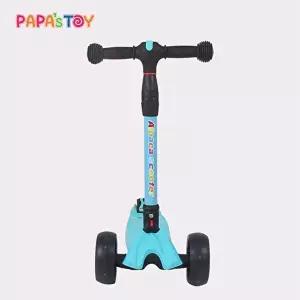 [파파스토이][스트리머 사은품]알파카 몬스터휠 킥보드 어린이 스쿠터 (접이식) 스카이블루