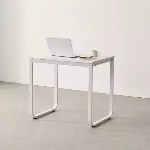 [소담갤러리]호보 라운드 800 화이트 1인용 컴퓨터책상 테이블 800x600 화이트