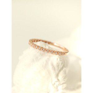 [미니멀피어싱]14K 18K 러블리 하트 큐빅 레이어드 반지