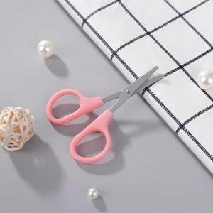 [JHORRPRQ_51]안전 둥근날 코가위 핑크 정리 미용 콧털제거