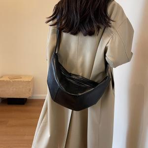 여자 가죽 크로스백 크로와상백 반달 가방