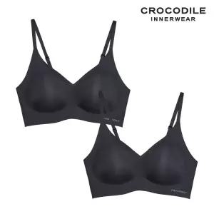 [크로커다일] 감탄브라 쿨라이트 에어핏 패드일체 후크형 브라2종 블랙 CDWBR