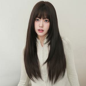 키라비 가발 여성 통가발 스트레이트 긴머리 70cm KPE0463