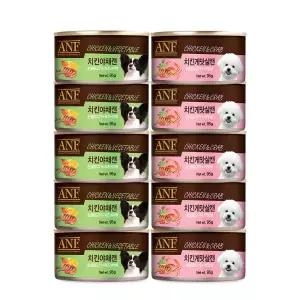 ANF 강아지 캔 95g 혼합 10캔 치킨게맛살5개입+치킨야채5개입