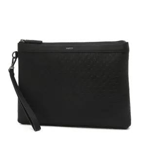 [헤지스](대구신세계)블랙 이니셜패턴 소가죽 클러치백 HJHO6E830BK