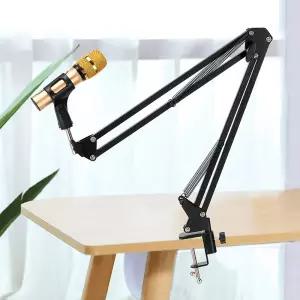 마이크 홀더 책상 거치대 방송 라이브 음향기기 녹음카메라 데스크붐 스탠드 노래 음악 스튜디오 테이블 공