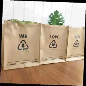 용 분리수거함 세트 가정용 쓰레기통 방수원단 종이 플라스틱 유리 분류 수납함 분리배출