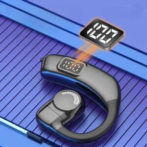 한쪽 골전도 블루투스 이어폰 검은색 골전도한쪽블루투스이어폰 19 귀걸이형이어폰 충전