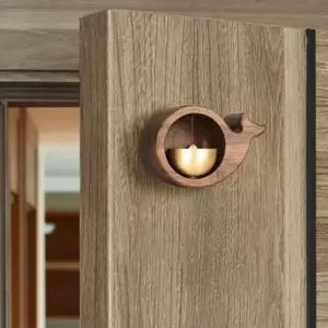 고래 호두나무 원목 도어벨 현관 풍경 자석 종 미니 현관종 풍경종