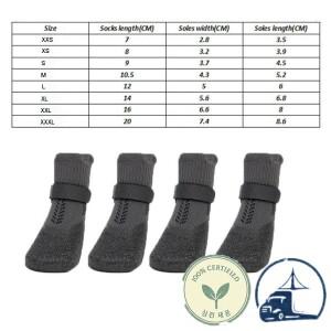 4개입 강아지 부츠 방수 애완동물 양말 신발 통기성 미끄럼 보호대 겨울용