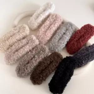 [쓰러담아] 뽀글이 머리핀 앞머리 옆머리 고정 헤어 집게 대왕 빅 자동핀 클립 겨울 털 밍크 핀 삔