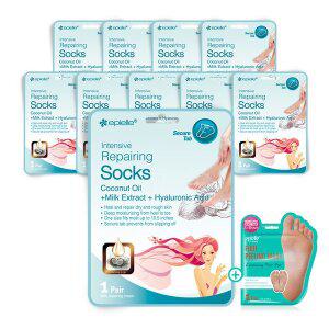 [에피엘르] 각질제거 풋필링 1p + 코코넛 발팩 10p 세트