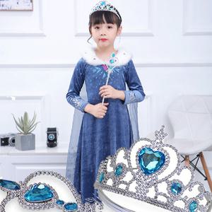 KC인증  겨울왕국2  벨벳 엘사드레스 + 소품 4종세트