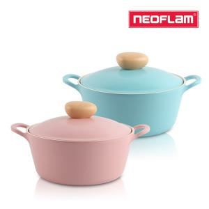 네오플램 레트로 22cm 양수냄비/캐스팅뚜껑/통주물