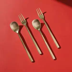 놋담 방짜유기 티스푼티포크 4P세트+백화점 선물포장