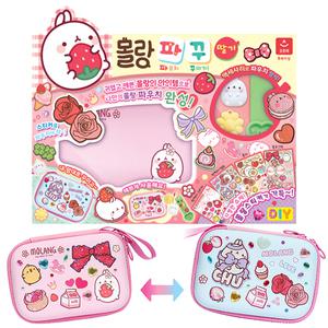 몰랑 파우치 꾸미기 세트 딸기 몰랑이 캐릭터 파꾸 양면