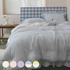 아망떼 크리미 장모 극세사 양면 무소음 프릴 차렵이불 SS Q K