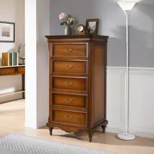 제니트S 엔틱 원목 5단서랍장