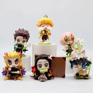 귀멸의칼날 피규어 6종 세트 귀칼 탄지로 네즈코 젠이츠 이노스케 기유 교쥬로 